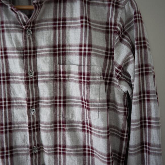 Marc Anthony Natural Stretch Slim Fit Men's Plaid Button Down - Picture 2 of 7